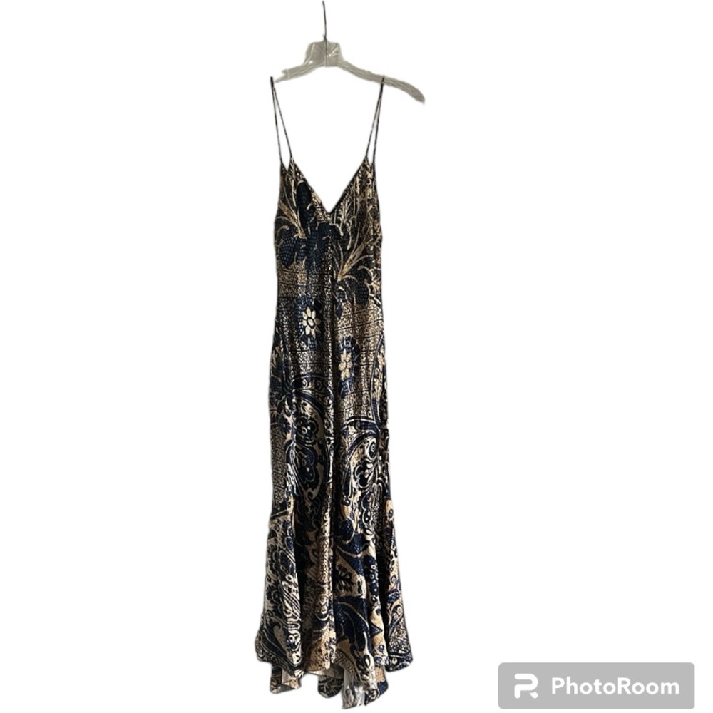 ROBERTO CAVALLI c. 2005 Vintage Ornamental Print Silk Maxi Gown